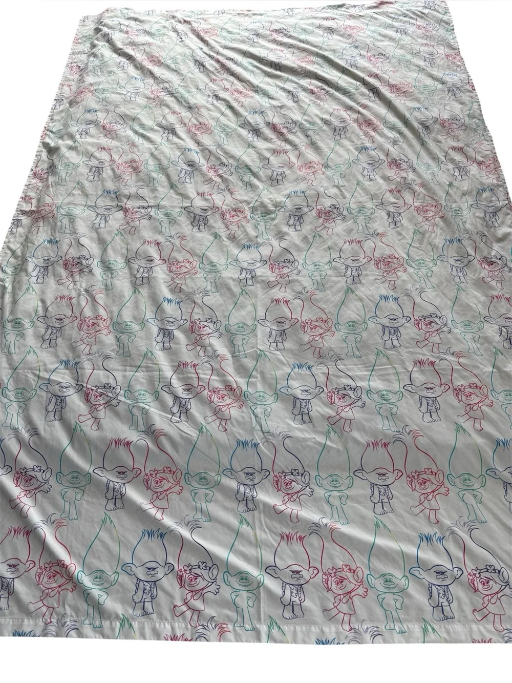 Dreamworks Animation Trolls Flat Sheet and Pillow Case Bedding